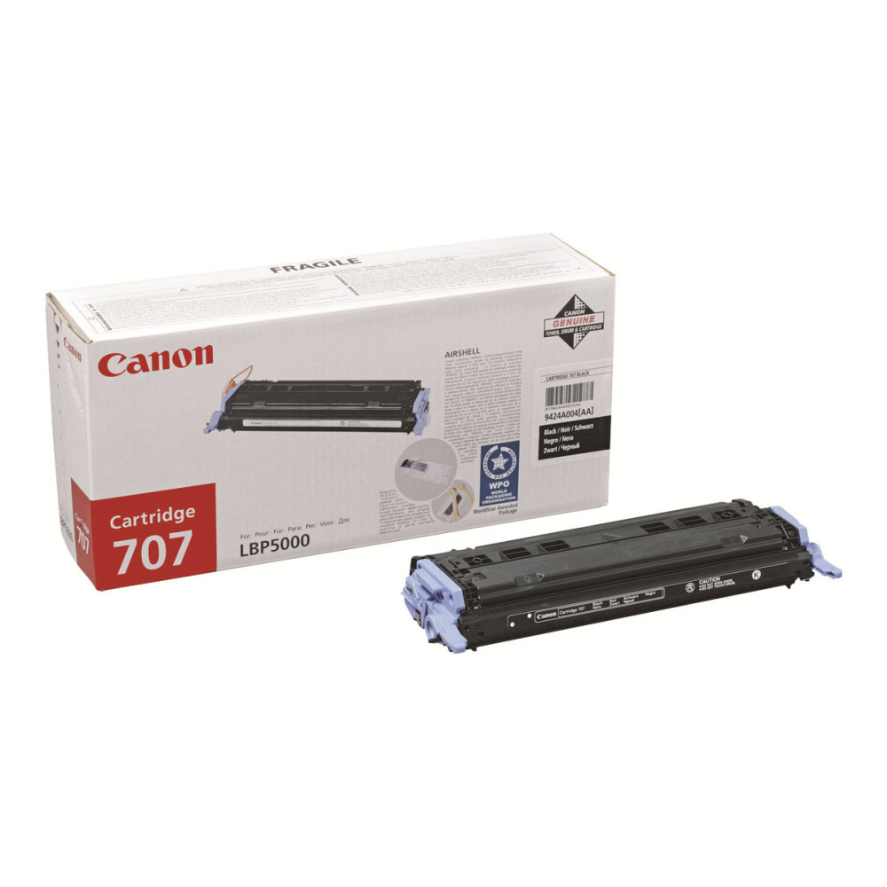 Produktbild för Canon 707 - svart - original - tonerkassett