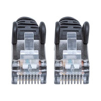 Produktbild för Intellinet Network Patch Cable, Cat6, 5m, Black, Copper, S/FTP, LSOH / LSZH, PVC, RJ45, Gold Plated Contacts, Snagless, Booted, Lifetime Warranty, Polybag - patch-kabel - 5 m - svart