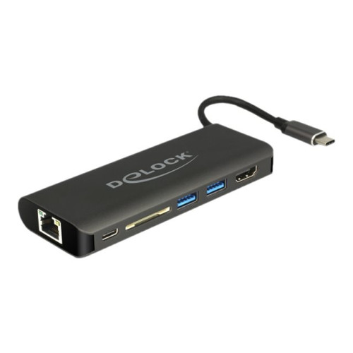DeLOCK - dockningsstation - USB-C 3.1 - HDMI - 1GbE - Adaptrar & Hubbar