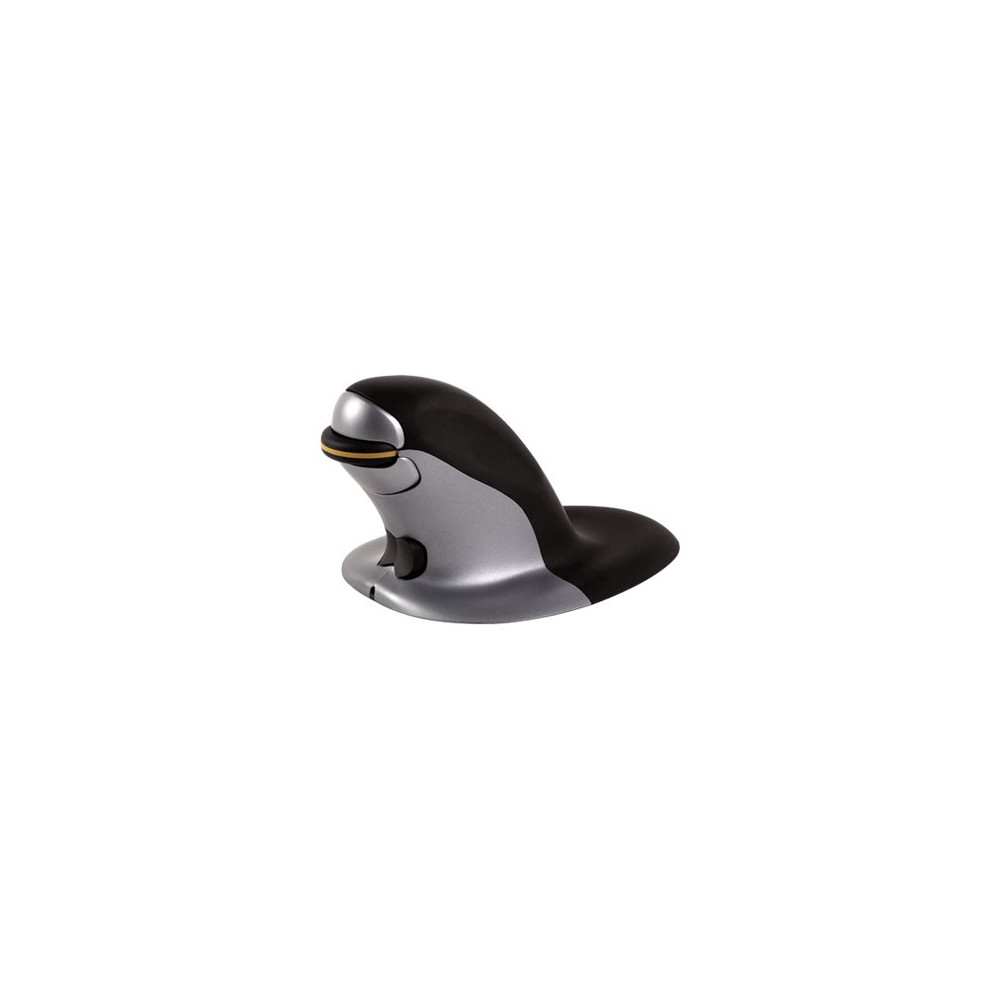 Produktbild för Fellowes Penguin Large - vertikal mus - 2.4 GHz - svart, silver