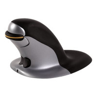 Produktbild för Fellowes Penguin Large - vertikal mus - 2.4 GHz - svart, silver