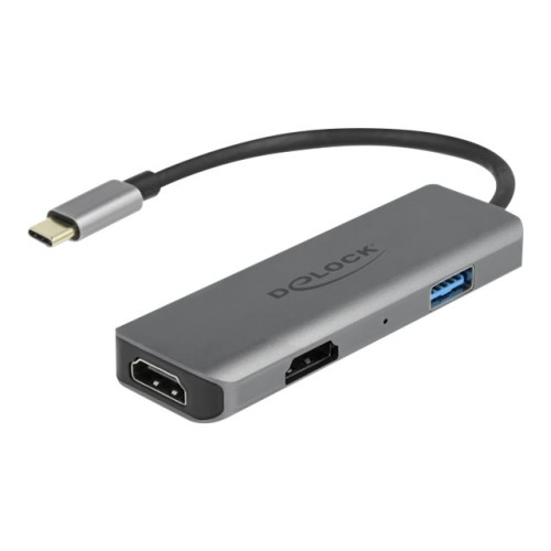 DeLOCK Delock - dockningsstation - USB-C / Thunderbolt 3 - 2 x HDMI