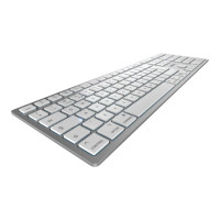 Produktbild för CHERRY KW 9100 SLIM - tangentbord - hela norden - silver, vit Inmatningsenhet