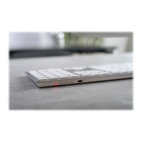Produktbild för CHERRY KW 9100 SLIM - tangentbord - hela norden - silver, vit Inmatningsenhet