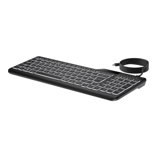 Hewlett-Packard HP 400 - tangentbord - kompakt storlek, 2-zonslayout, 12 programmerbara tangenter, lågprofilstangenter, multienhet - QWERTY - engelska - svart Inmatningsenhet