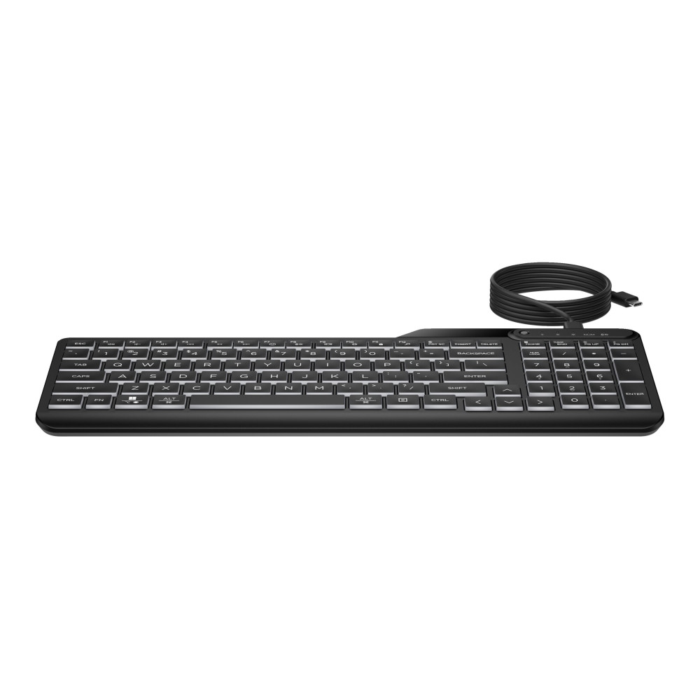 Produktbild för HP 400 - tangentbord - kompakt storlek, 2-zonslayout, 12 programmerbara tangenter, lågprofilstangenter, multienhet - QWERTY - engelska - svart Inmatningsenhet