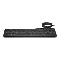 Produktbild för HP 400 - tangentbord - kompakt storlek, 2-zonslayout, 12 programmerbara tangenter, lågprofilstangenter, multienhet - QWERTY - engelska - svart Inmatningsenhet