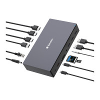 Produktbild för Verbatim Pro - dockningsstation - USB-C - 2 x DP, 3 x HDMI - 1GbE
