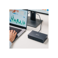 Produktbild för Verbatim Pro - dockningsstation - USB-C - 2 x DP, 3 x HDMI - 1GbE