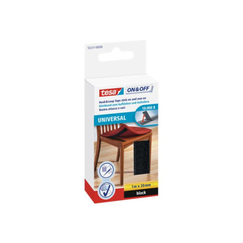 Beiersdorf Tesa On & Off - monteringsbindemedel - 2 cm x 1 m - svart