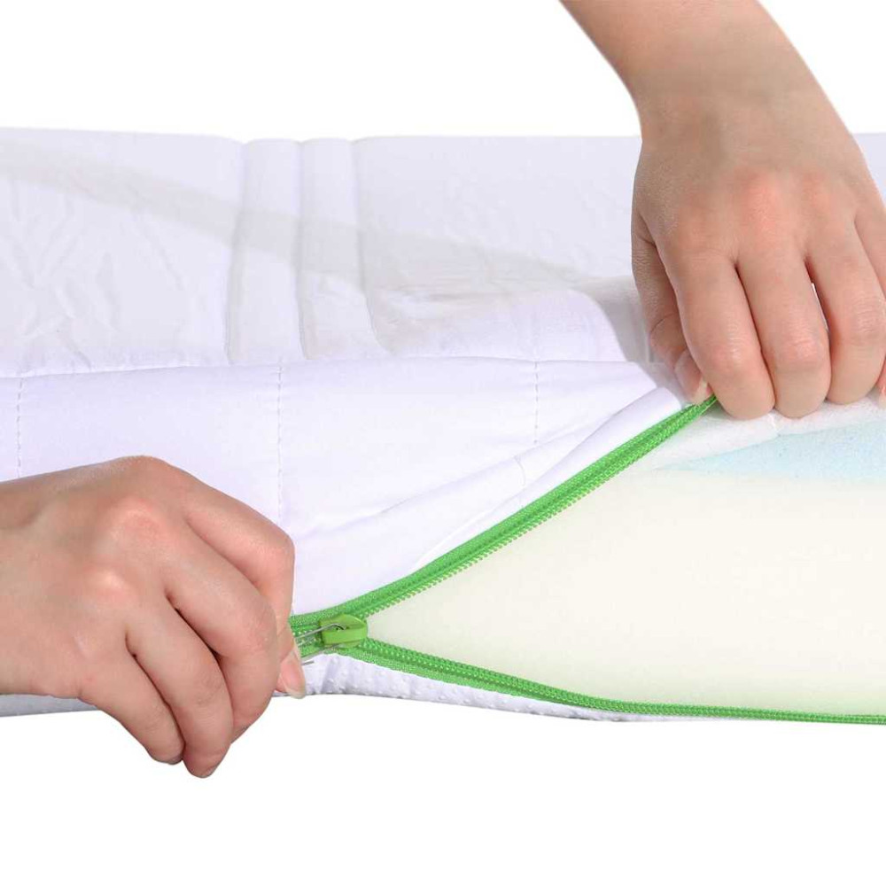 Produktbild för Utbyggbar skummadrass 80 x 200 cm Vit