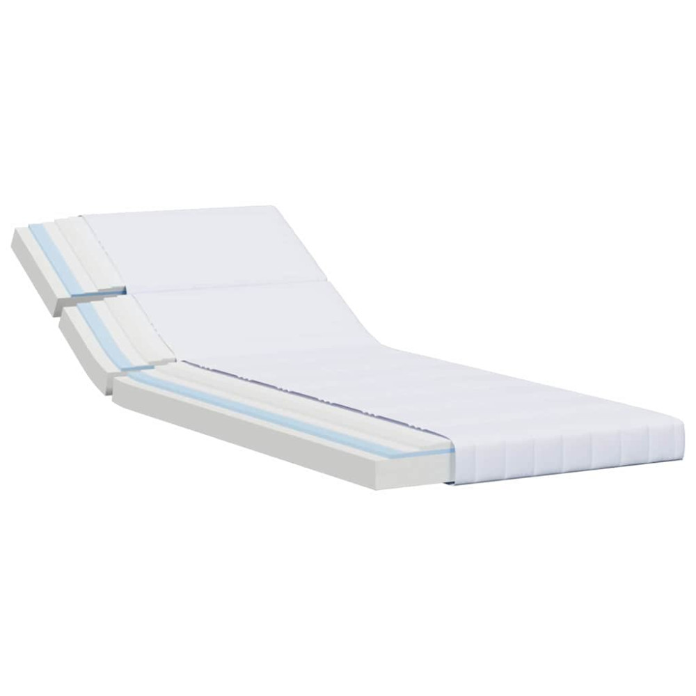 Produktbild för Utbyggbar skummadrass 80 x 200 cm Vit