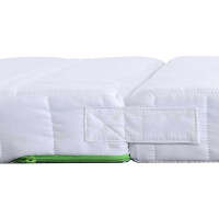 Produktbild för Utbyggbar skummadrass 80 x 200 cm Vit