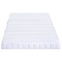 Produktbild för Utvecklingsbar Skummadrass 80 x 200 cm Vit