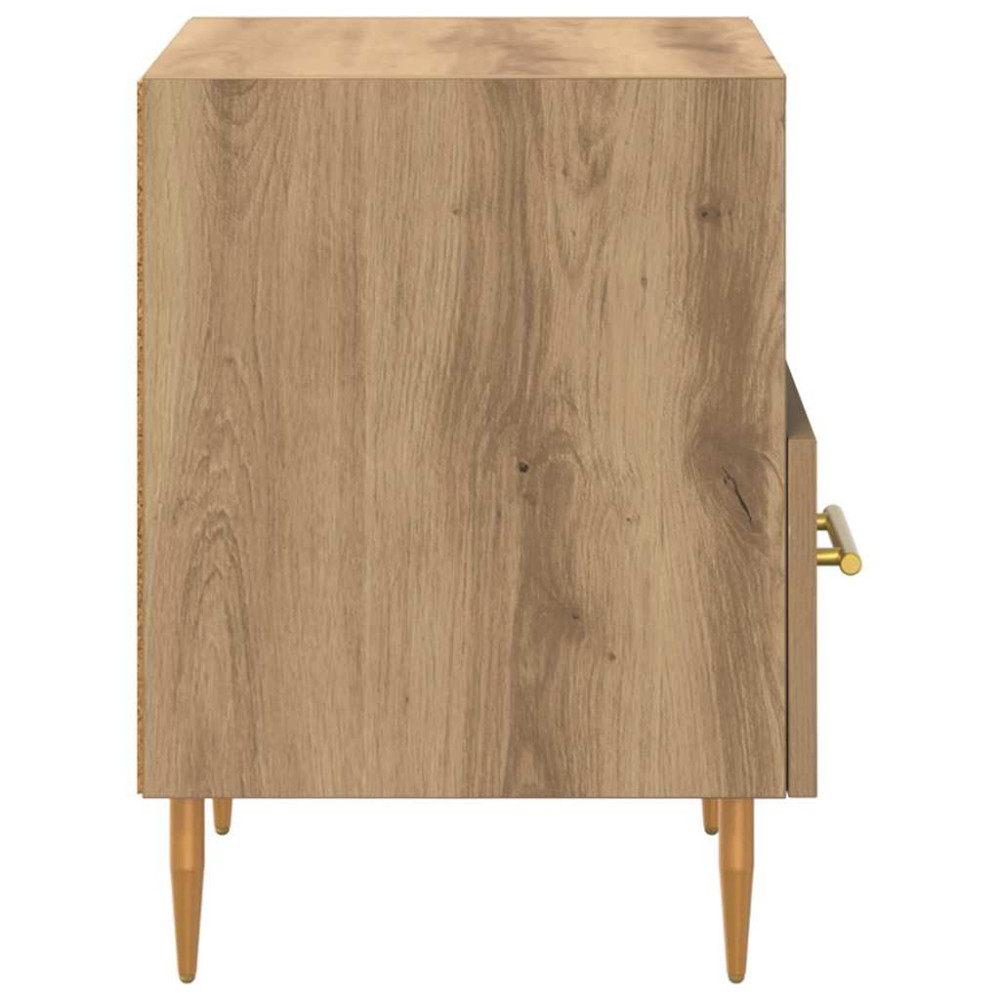 Produktbild för Sängbord med låda Brun 40 x 35 x 47,5 cm Konstruerat trä