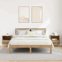 Produktbild för Sängbord med låda 2 pcs Brun 40 x 35 x 47,5 cm Konstruerat trä