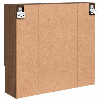 Produktbild för Spegelskåp Väggmonterad Brun Ek 59 x 17 x 55 cm Konstruerat trä