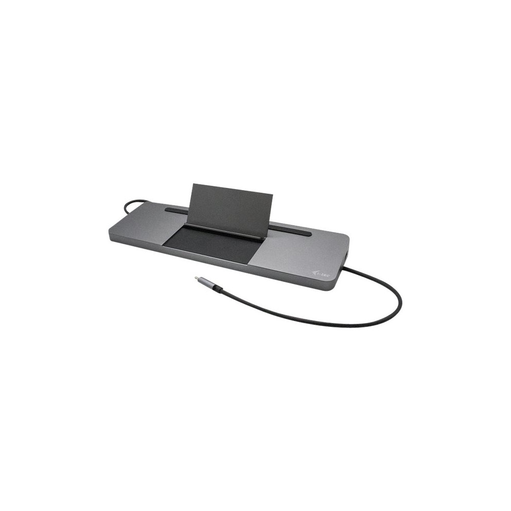 Produktbild för i-Tec USB-C Metal Ergonomic 4K 3x Display Docking Station + Power Delivery - dockningsstation - USB-C / Thunderbolt 3 - VGA, HDMI, DP - 1GbE