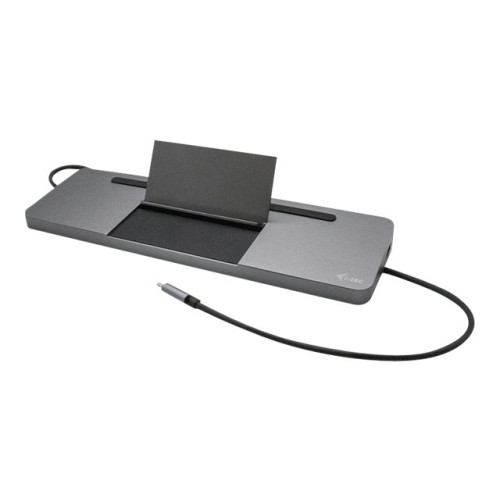 i-tec i-Tec USB-C Metal Ergonomic 4K 3x Display Docking Station + Power Delivery - dockningsstation - USB-C / Thunderbolt 3 - VGA, HDMI, DP - 1GbE