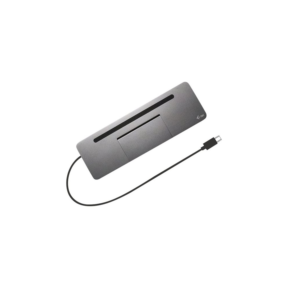 Produktbild för i-Tec USB-C Metal Ergonomic 4K 3x Display Docking Station + Power Delivery - dockningsstation - USB-C / Thunderbolt 3 - VGA, HDMI, DP - 1GbE