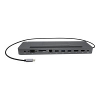 Produktbild för i-Tec USB-C Metal Ergonomic 4K 3x Display Docking Station + Power Delivery - dockningsstation - USB-C / Thunderbolt 3 - VGA, HDMI, DP - 1GbE