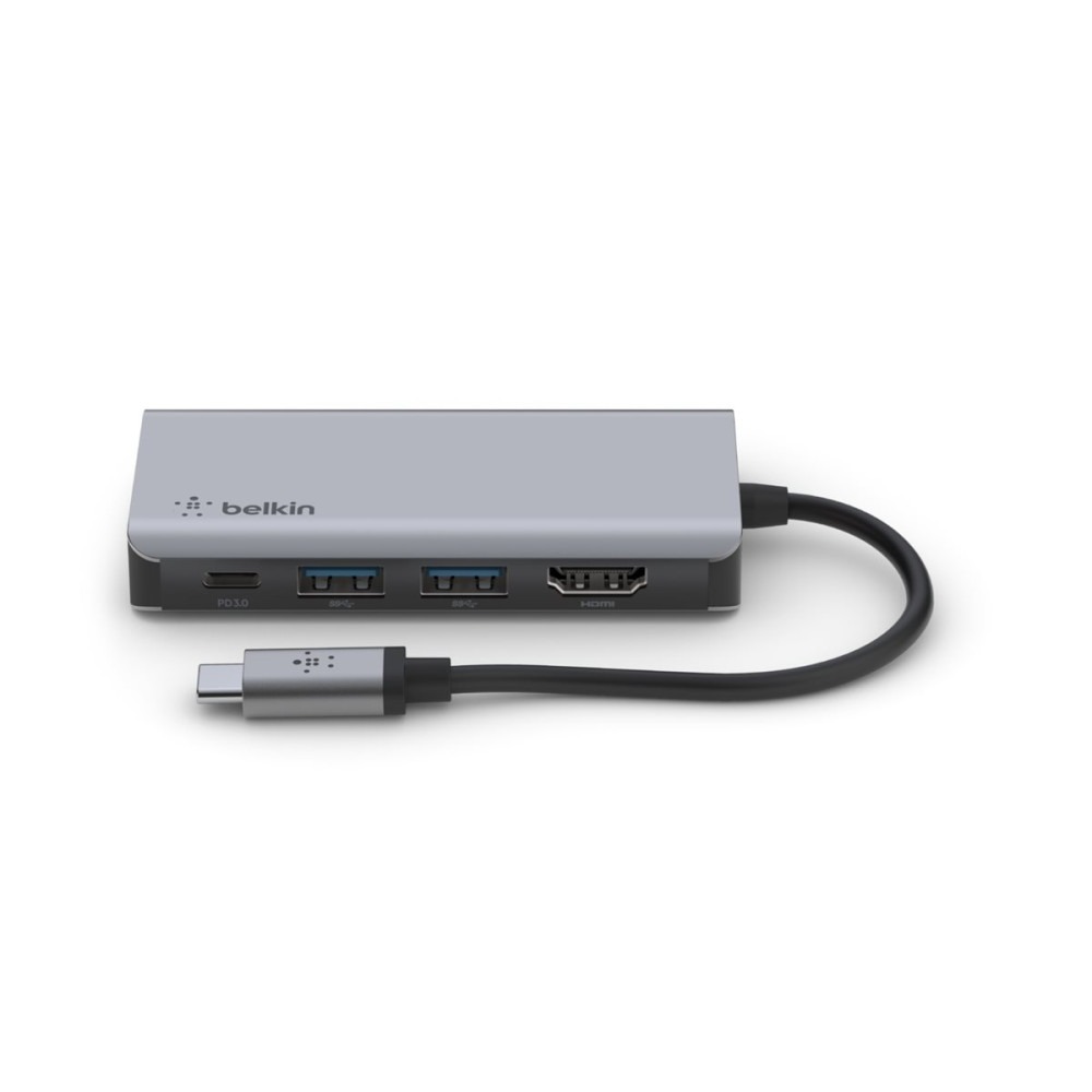 Produktbild för Belkin CONNECT 4-in-1 hubbadapter för flera portar - USB-C - HDMI