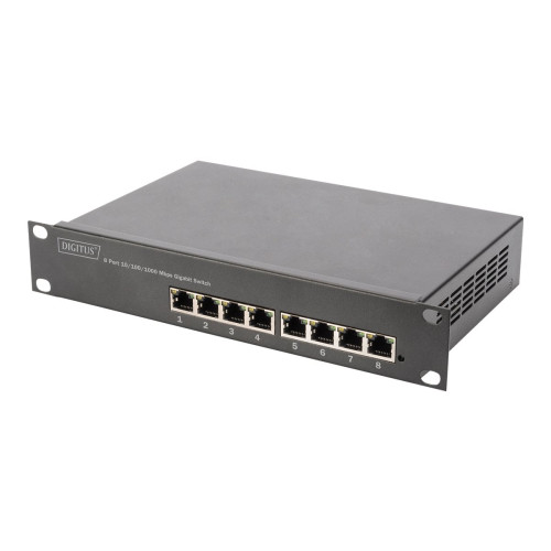 Digitus DIGITUS DN-95331 - switch - 8 portar - Administrerad - rackmonterbar