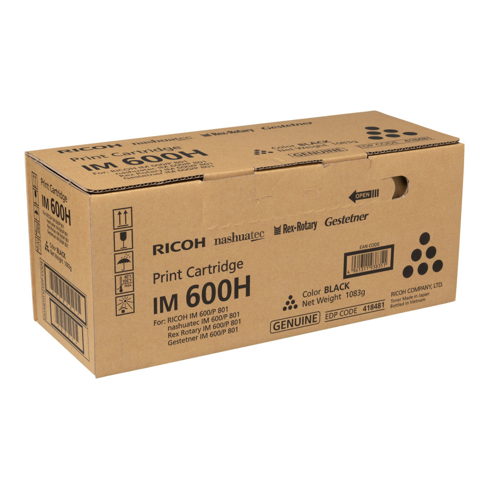 Produktbild för Ricoh - svart - original - tonerkassett