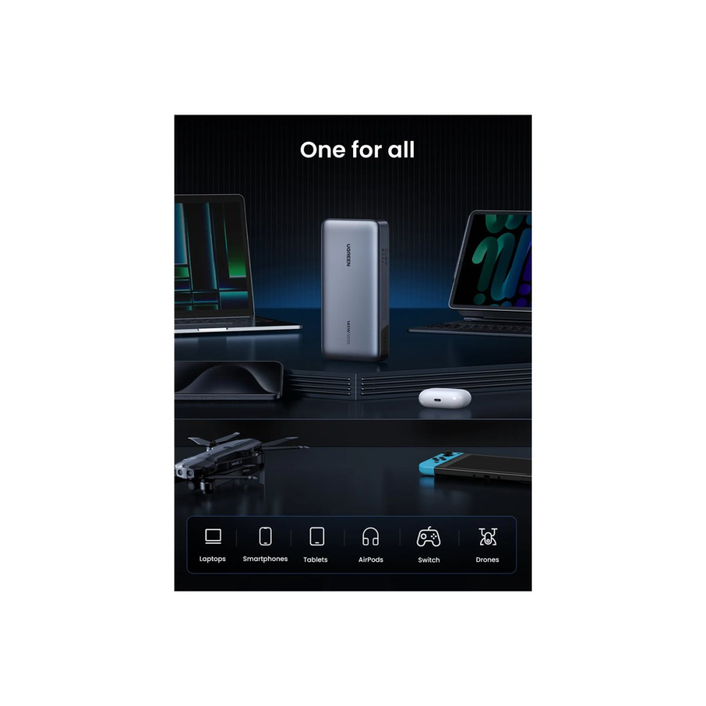 Produktbild för Ugreen power bank - för bärbar dator - USB, 2 x USB-C - 145 Watt