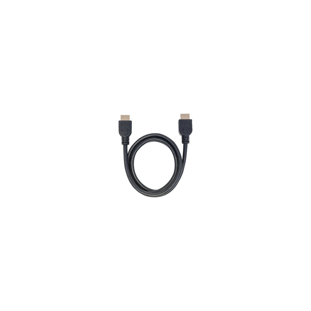 Produktbild för Manhattan HDMI Cable with Ethernet (CL3 rated, suitable for In-Wall use), 4K@60Hz (Premium High Speed), 1m, Male to Male, Black, Ultra HD 4k x 2k, In-Wall rated, Fully Shielded, Gold Plated Contacts, Lifetime Warranty, Polybag - HDMI-kabel med Ethernet - 