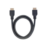 Produktbild för Manhattan HDMI Cable with Ethernet (CL3 rated, suitable for In-Wall use), 4K@60Hz (Premium High Speed), 1m, Male to Male, Black, Ultra HD 4k x 2k, In-Wall rated, Fully Shielded, Gold Plated Contacts, Lifetime Warranty, Polybag - HDMI-kabel med Ethernet - 