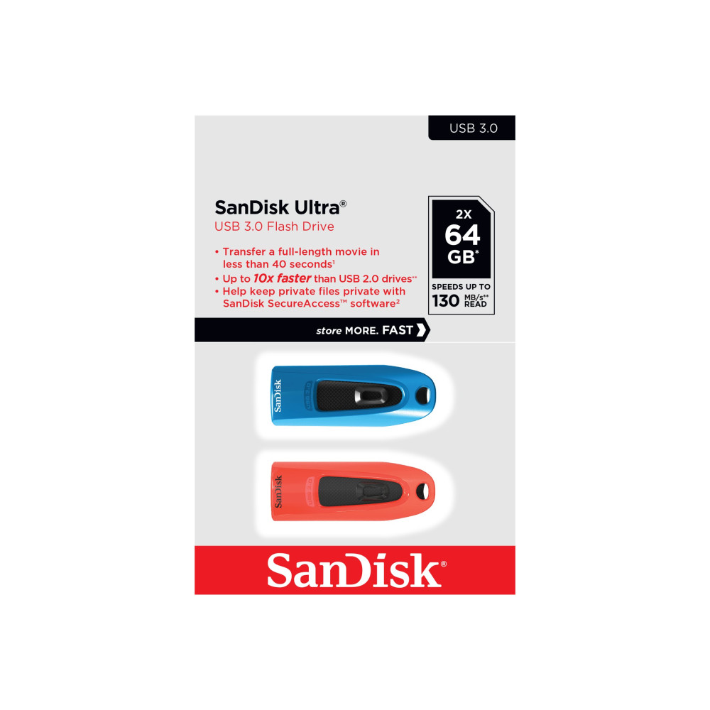 Produktbild för SanDisk Ultra - USB flash-enhet - 64 GB