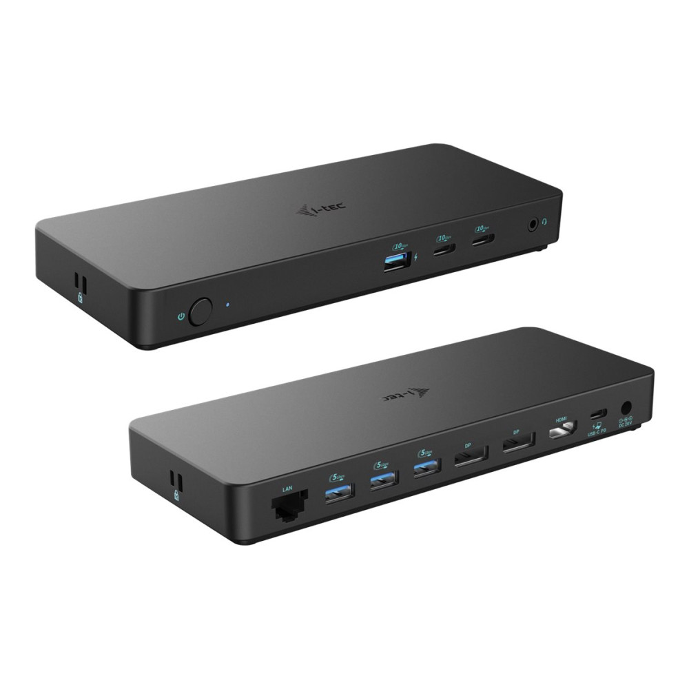 Produktbild för i-Tec - dockningsstation - USB-C 3.2 Gen 2 / Thunderbolt 3 / Thunderbolt 4 - HDMI, 2 x DP - 1GbE