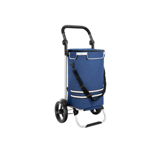 Songmics 35l Capacity Shopping Trolley Blue 27*44*100