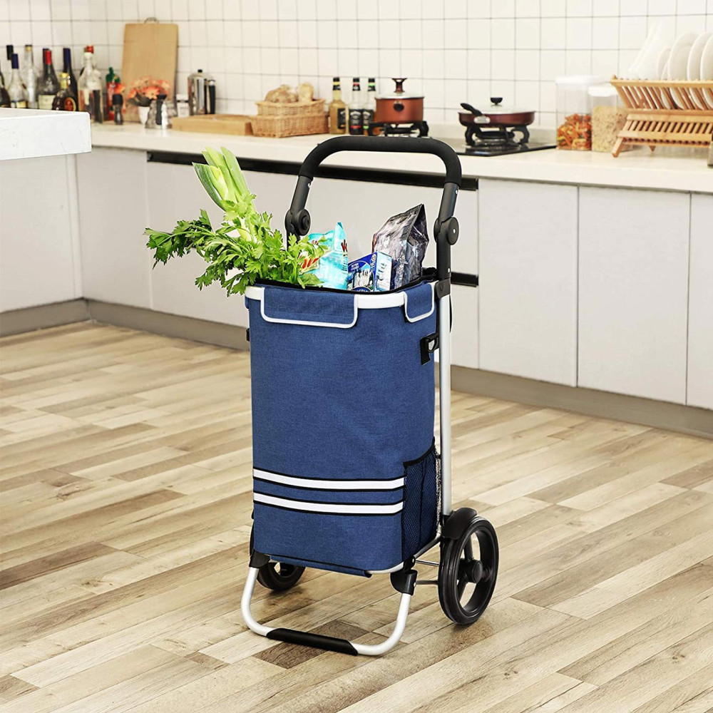 Produktbild för 35l Capacity Shopping Trolley Blue 27*44*100