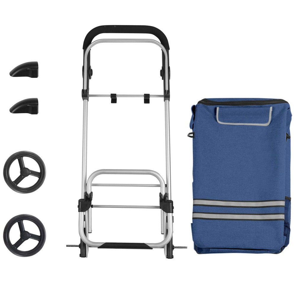 Produktbild för 35l Capacity Shopping Trolley Blue 27*44*100