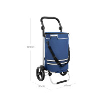 Produktbild för 35l Capacity Shopping Trolley Blue 27*44*100