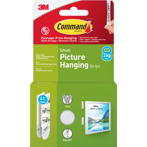 3M 3M Command Strips White Small 4 Sets