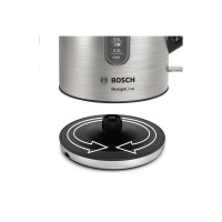 Produktbild för Bosch DesignLine TWK4P440 - vattenkokare - rostfritt stål/svart