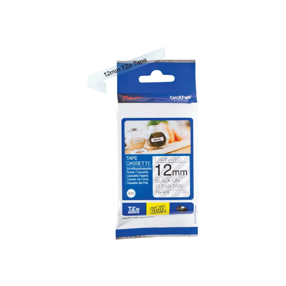 Produktbild för Brother TZe-131S - bandlaminat - 1 kassett(er) - Rulle (1,2 cm x 4 m)