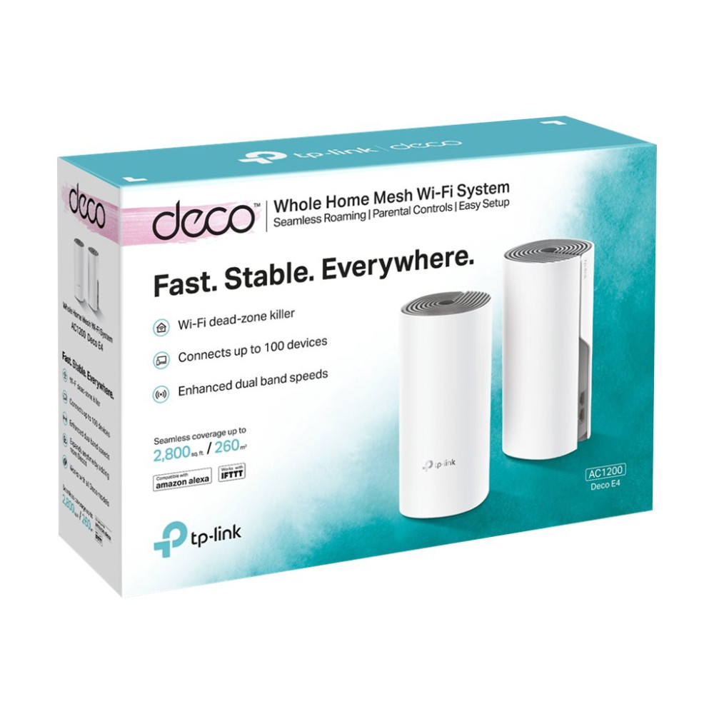 Produktbild för TP-Link Deco E4 - Wifi-system - Wi-Fi 5 - skrivbordsmodell