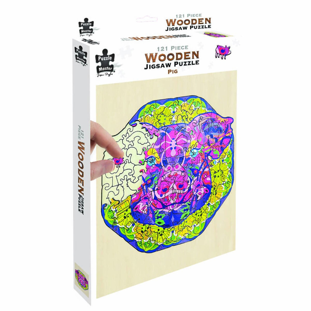 Produktbild för BMS Wooden Jigsaw Puzzles: Pig