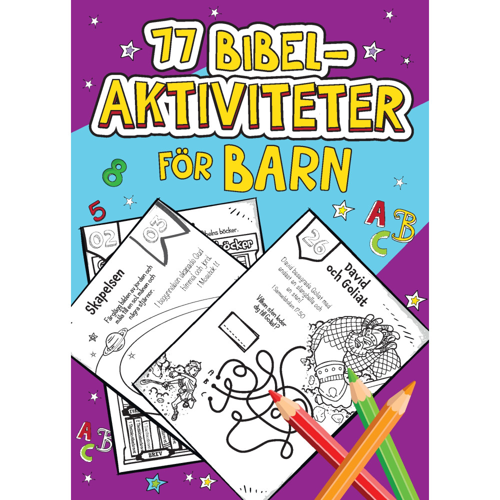 Produktbild för 77 bibelaktiviteter för barn (häftad)