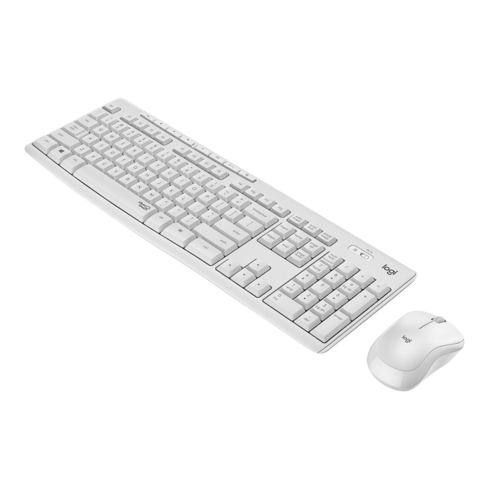 Produktbild för Logitech MK295 Silent - sats med tangentbord och mus - QWERTZ - tysk - offwhite Inmatningsenhet