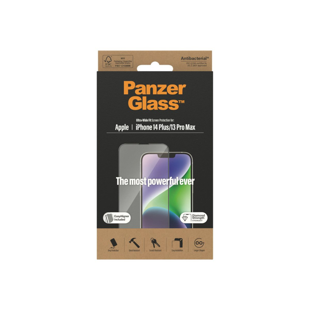 Produktbild för PanzerGlass - skärmskydd för mobiltelefon - ultrabred passning
