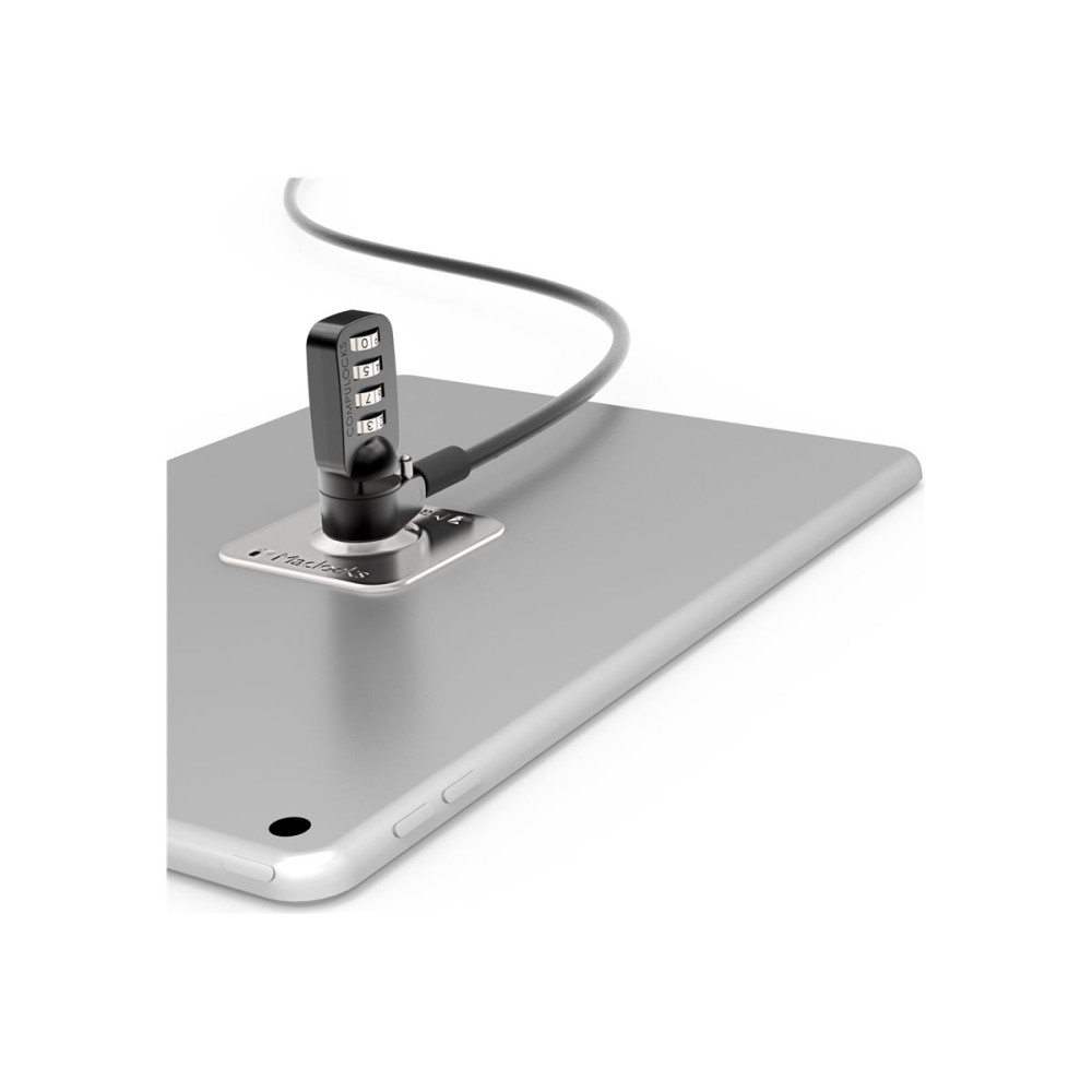 Produktbild för Compulocks Universal Tablet Lock with Combination Cable Lock - säkerhetssats för surfplatta, telefon