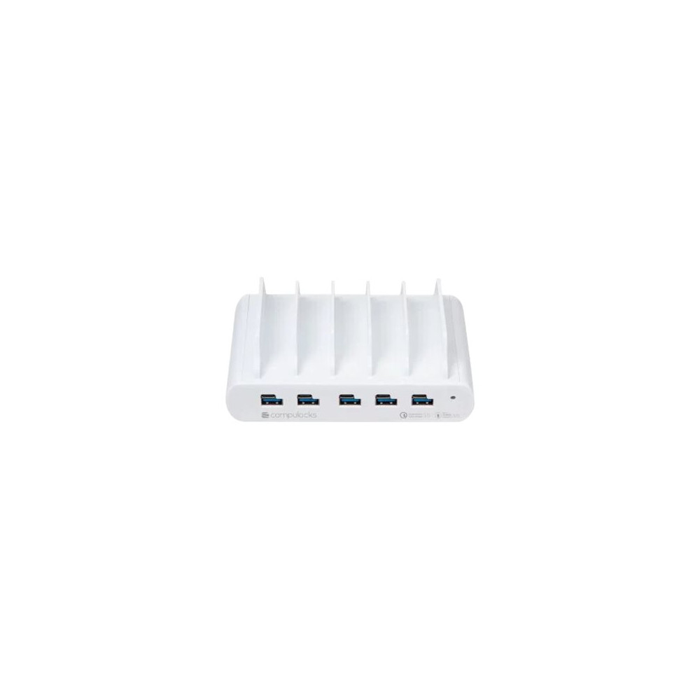Produktbild för Compulocks 5 Port USB-C and USB-A Charging Dock with EU laddningsstation - 5 x USB-C, 5 x 4-stifts USB typ A - 150 watt