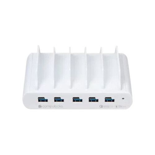 Compulocks Group Compulocks 5 Port USB-C and USB-A Charging Dock with EU laddningsstation - 5 x USB-C, 5 x 4-stifts USB typ A - 150 watt