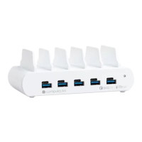 Produktbild för Compulocks 5 Port USB-C and USB-A Charging Dock with EU laddningsstation - 5 x USB-C, 5 x 4-stifts USB typ A - 150 watt