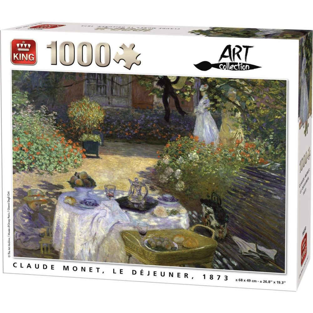 Produktbild för King 1000 Piece Puzzle Monet Le Dejeuner